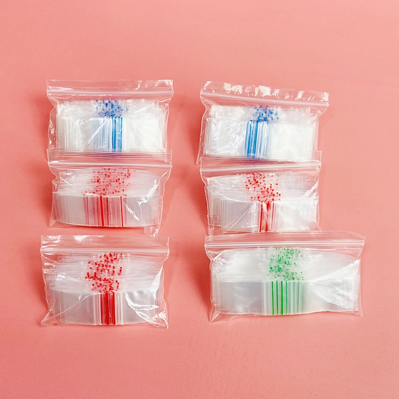 Alimentation en usine LDPE imprimé personnalisé Mini petits sacs Ziplock avec Tailles de logo 1X1 2 X 2 X 3 3X3 SAC auto-adhésif 4X4 4 x 6 cm