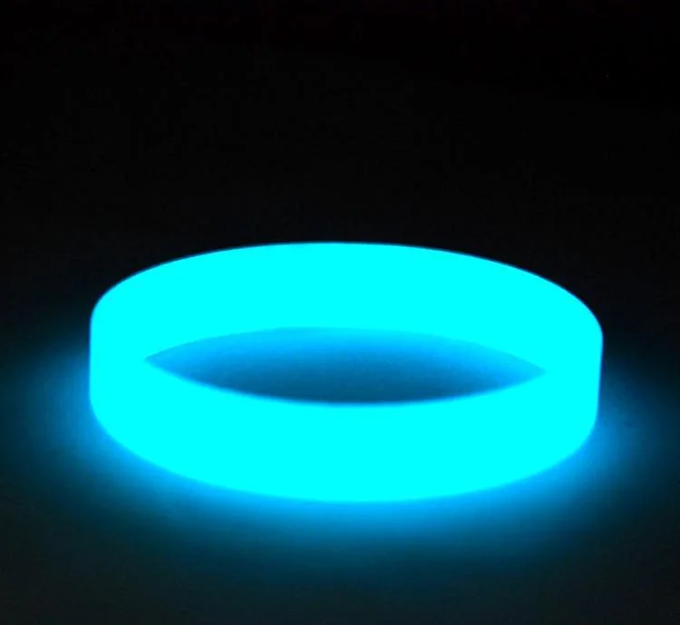 Glow in Dark Silicone Wristband Fluorescent Bracelets Elastic Rubber Bangles