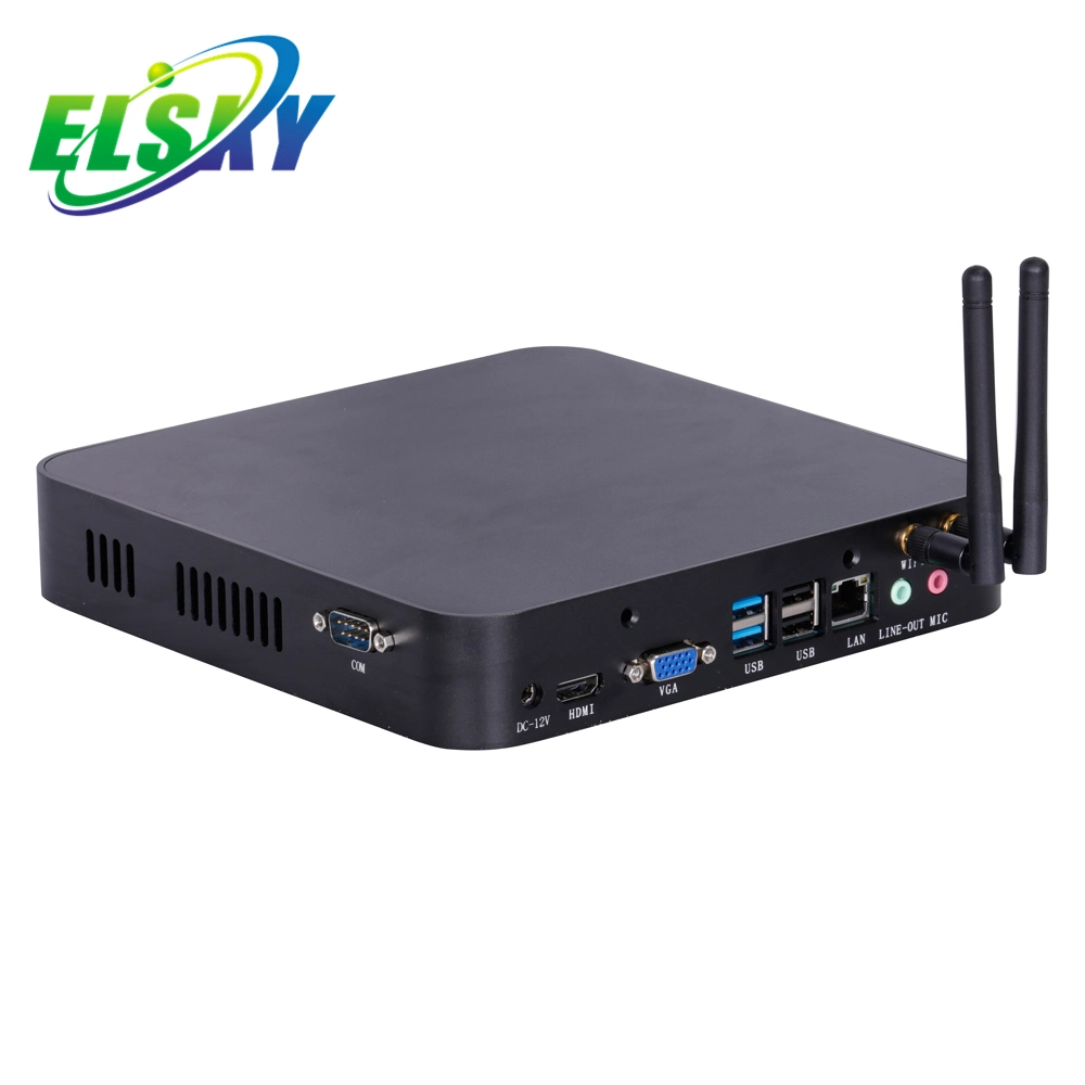 Elsky Mini PC HD4001 8th Gen Quad Core 1.6GHz I5 8250u LAN Thin Client Motherboard X86 Computer DDR3 8g RAM with 4K Dp Display