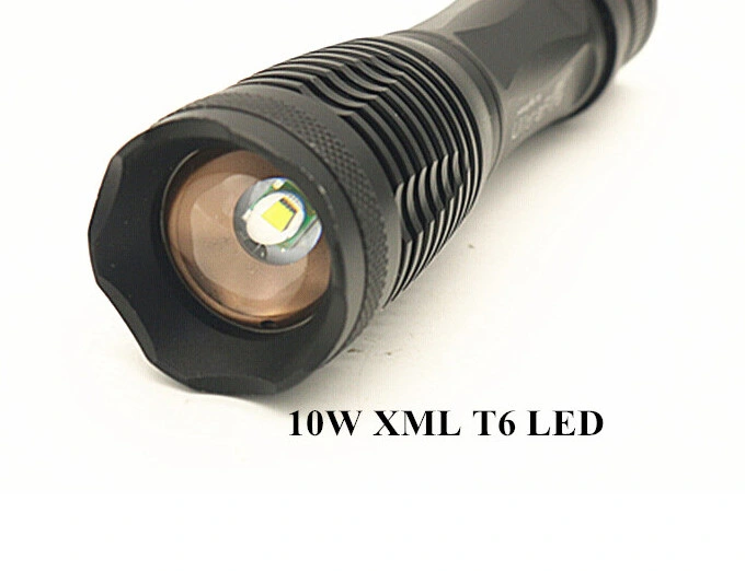 5 Shift Dimmer Telescopic Focusing Aluminum Alloy Flashlight LED Mini Torch