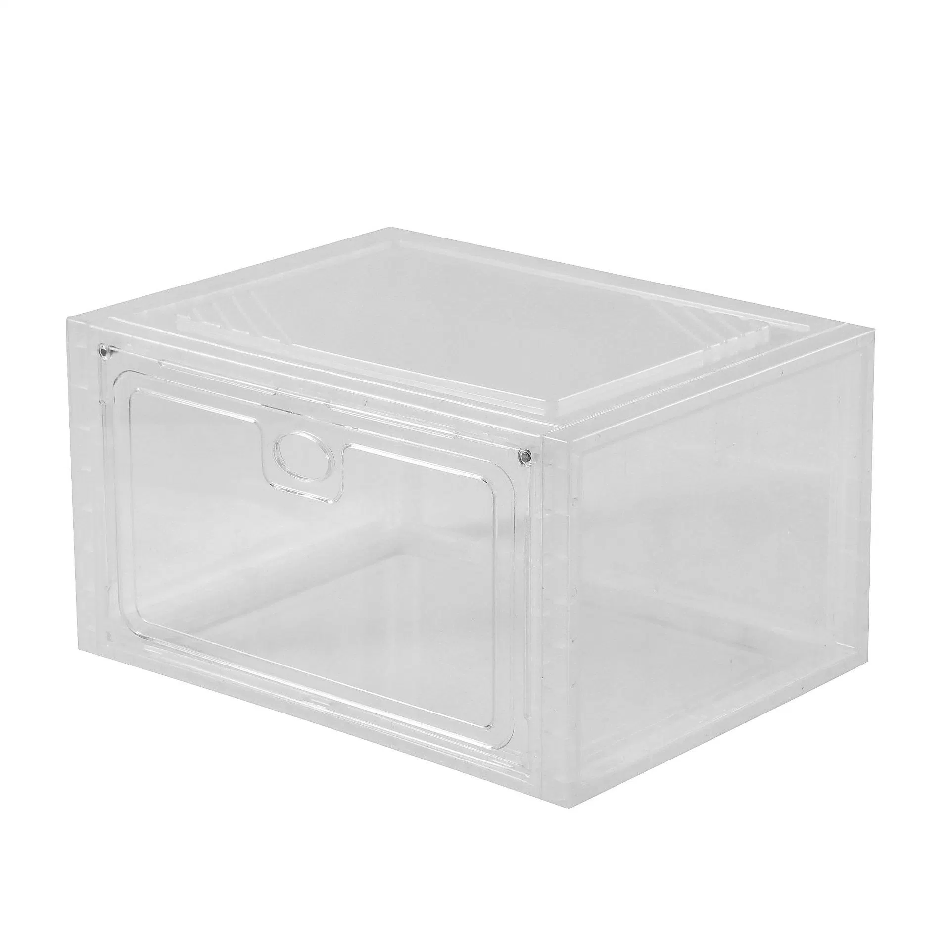 Hard Plastic Storage Transparent Großhandel Acryl Schublade Storage Flip Top Schuhkarton Haushaltsprodukte