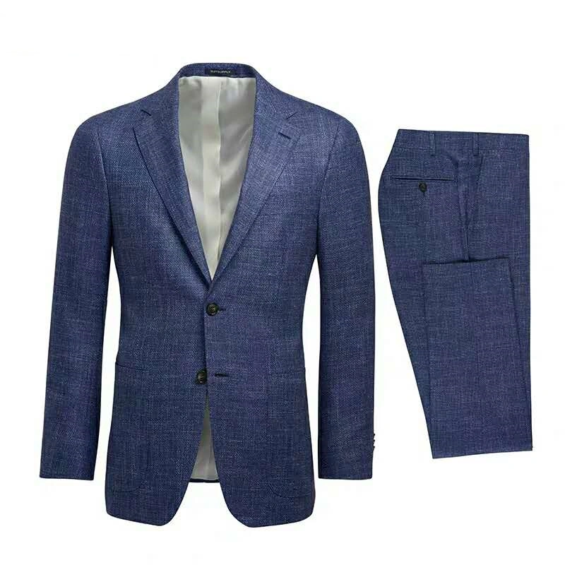 Traje púrpura 2-Piece Trajes a cuadros Traje de vestir fino Blazer a cuadros Pantalones de chaqueta