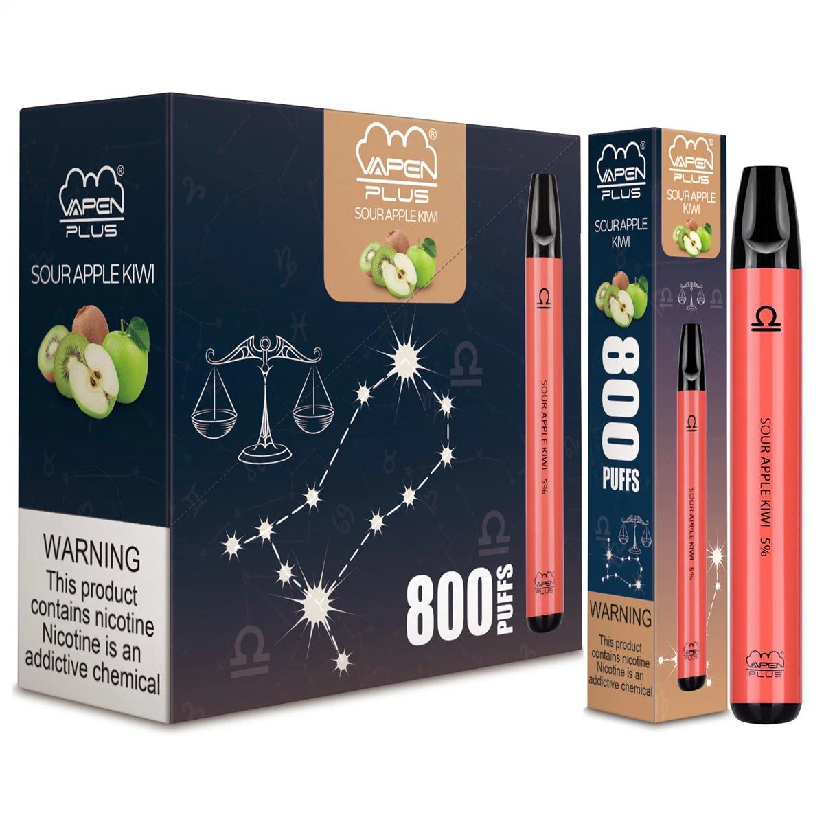 Authentic Zodiac Edition 800puffs Portable Vaporizer Pre-Filled Bars Vapor Vapen Plus Puff Plus