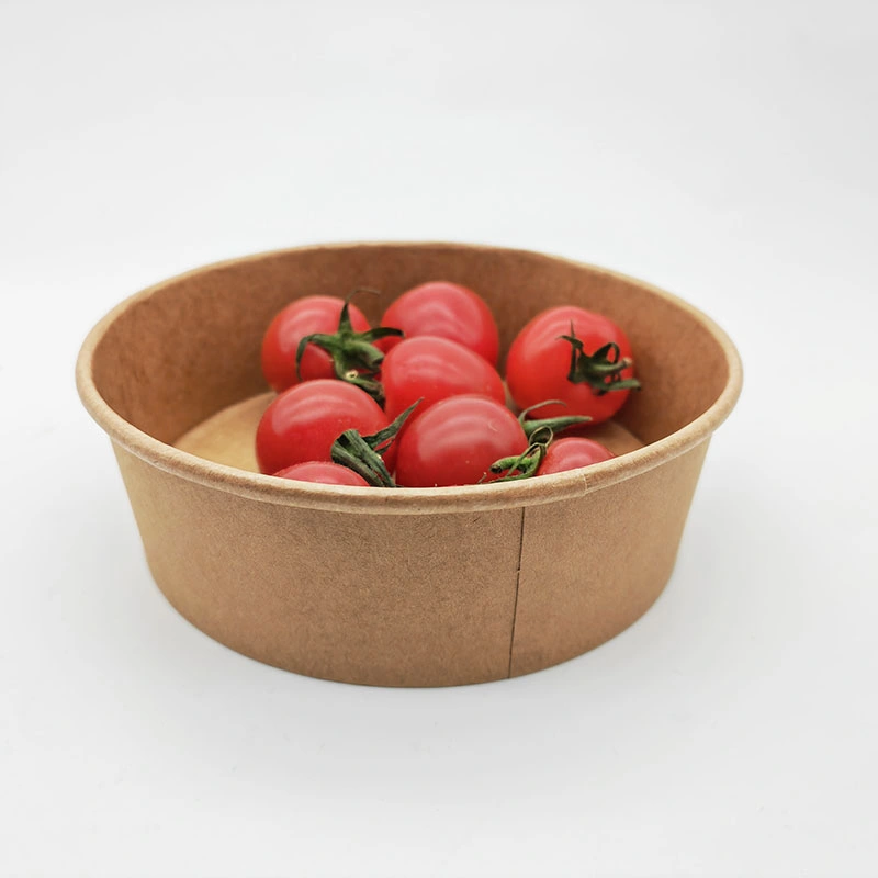 32oz Hot Brown Paper Chicken Soup Box, Fruit Salad Container