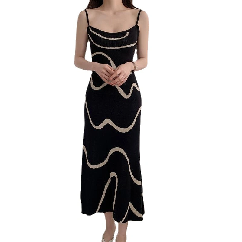 High quality/High cost performance  Customized Knitted Slip Dress for Women