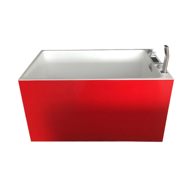 Factory Direct Wholesale/Supplier Red Freestanding Square Acryliac Bathtud