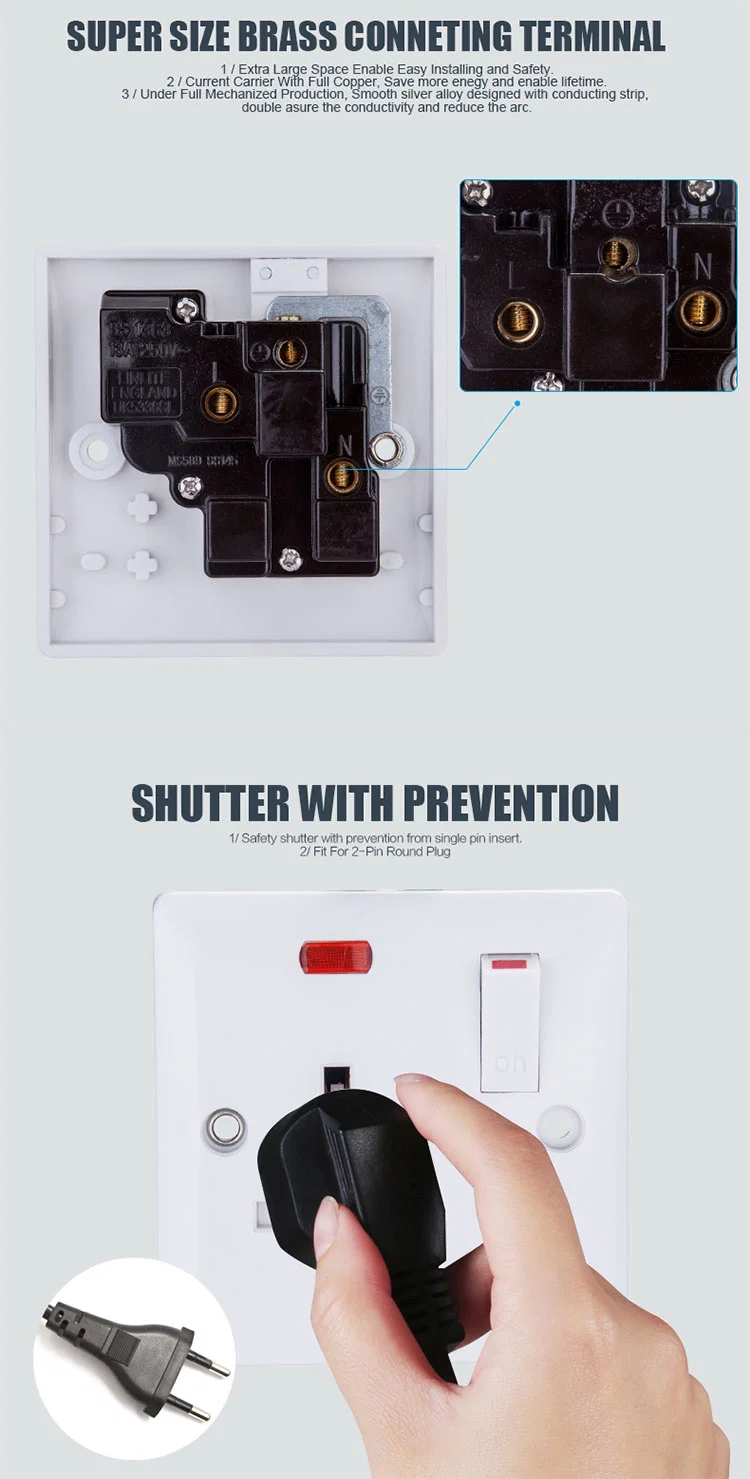 Waterproof Single Switch Socket with IP65 Standard