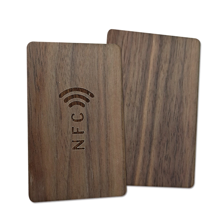 Eco-Friendly Standard Recyclable NFC Business Wood Carving Hotel Locking RFID Smart Card