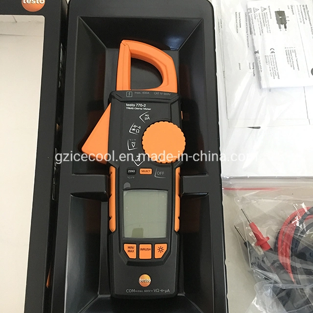 Testo 770-2 Auto AC/DC Digital Clamp Meter No. 0590 7702 with Temperature Adapter