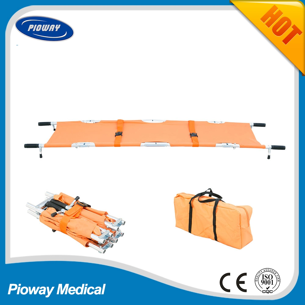 Aluminum Quarter Folding Stretcher /Light Weight 4 Folding Ambulance Stretcher (RC-F6)