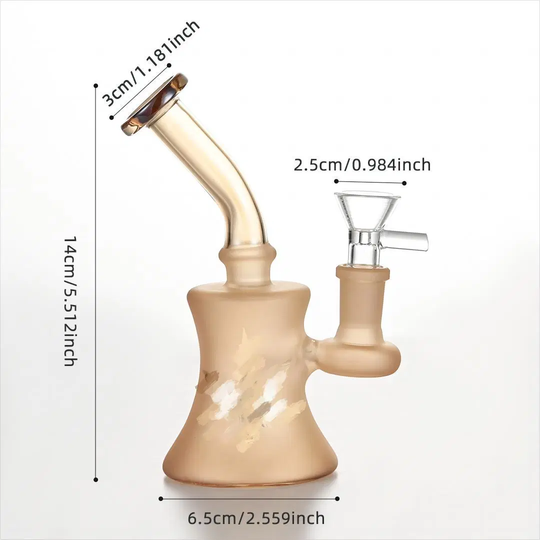 Proceso de galvanoplastia Hollow Smoking Pipes Maple Leaf Pattern Color Manufactura Vidrio de alta calidad tubo de agua vidrio