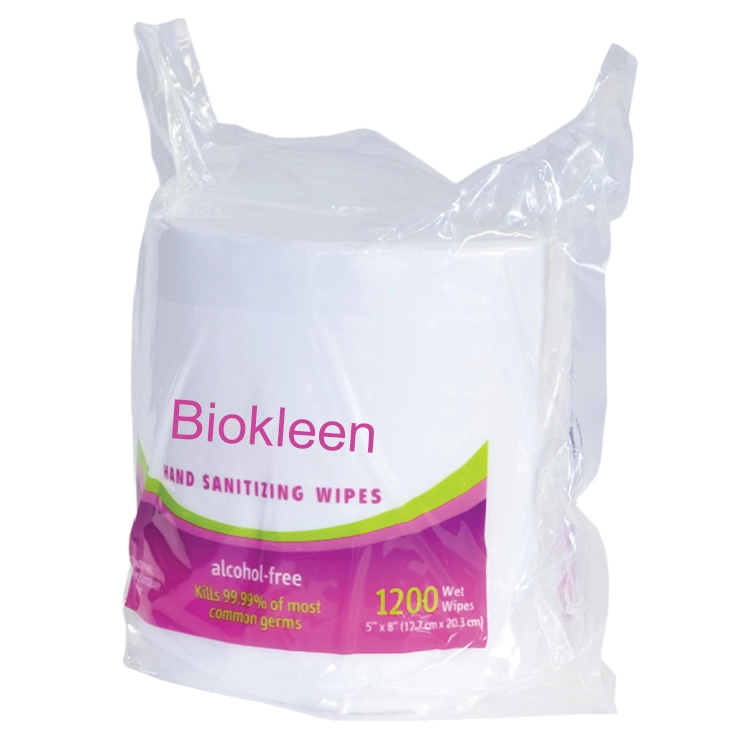 Biokleen 800/1000 Count Natural Compostable Endurance Dispenser Best Sanitizing Wipes After Sport Gym Wipes Roll