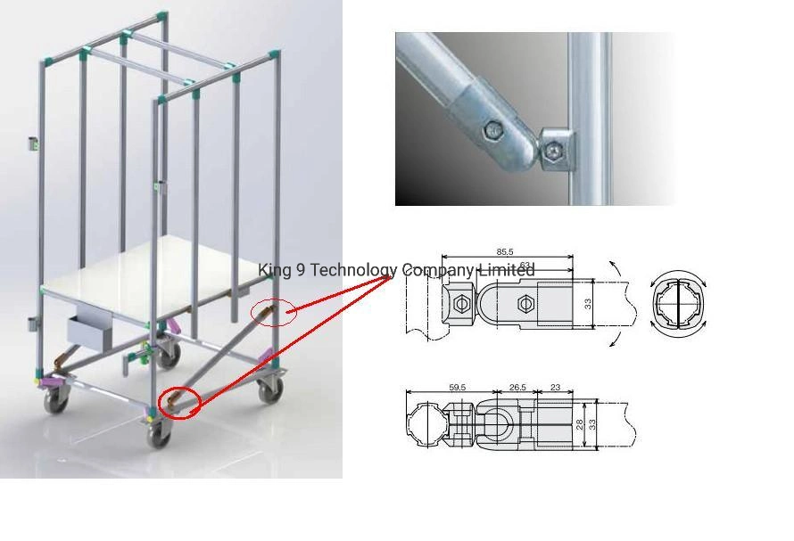 Aluminum Alloy Tube for Lean Logistic/Workstation