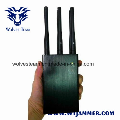 6 Antenna Black Portable WiFi 3G 4G 5g Mobile Phone Signal Jammer