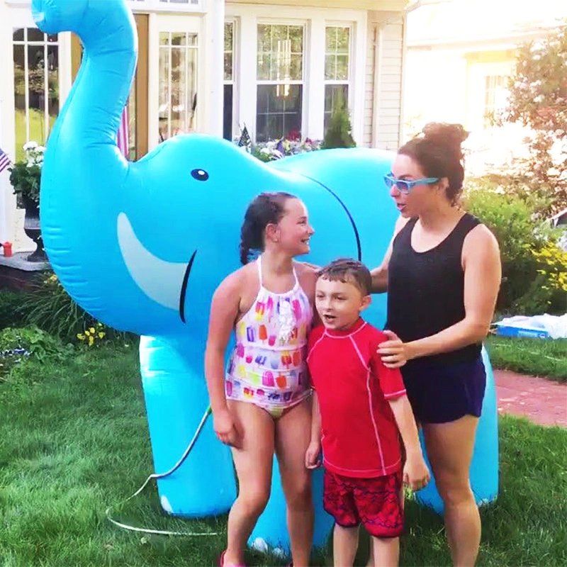 PVC Summer Water Play Equipment Inflatable Animal Splash Cute Elephant Sprinkler Toys for Kids