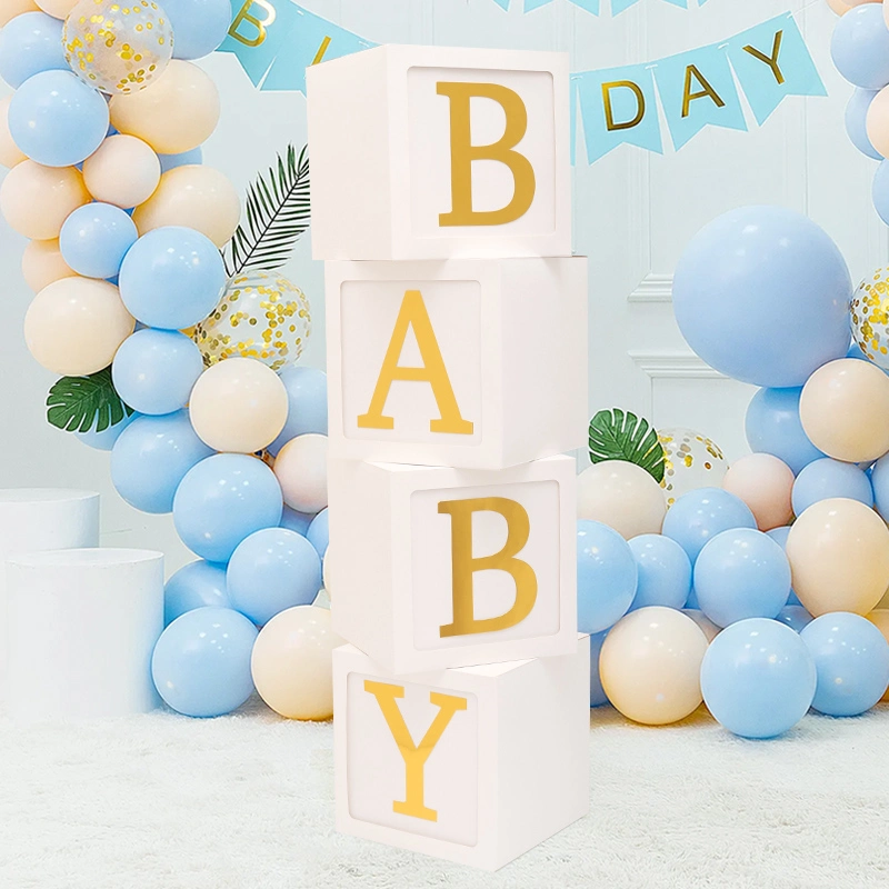 White Balloon Box Wedding Decor Baby Event Party Halloween Gifts Box