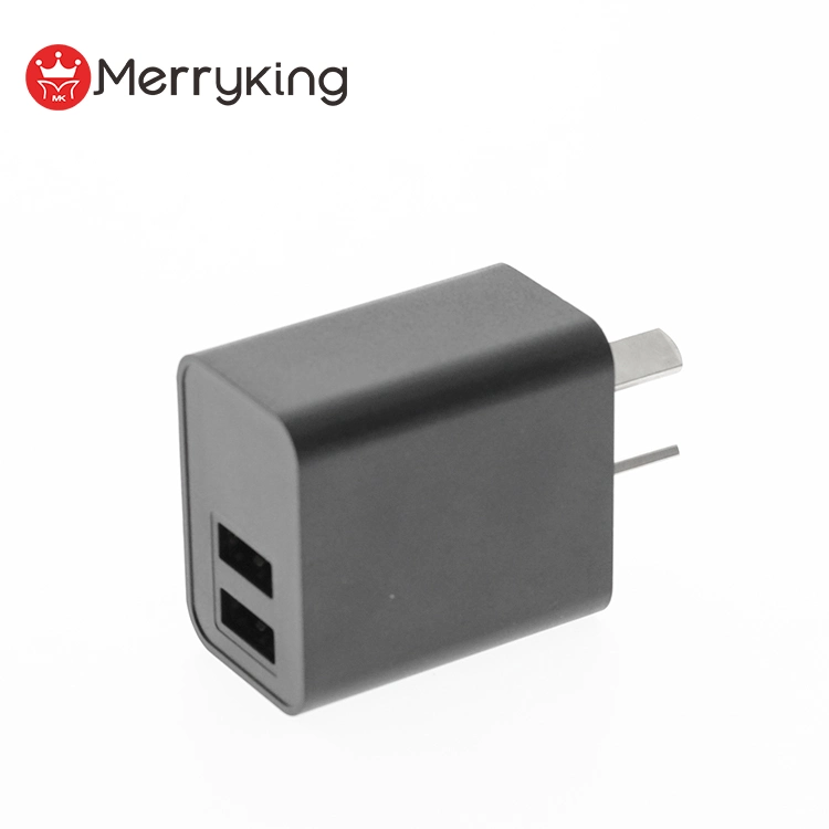 New Design Portable Dual 5V USB Wall Charger Input 110-230V Output 5V 2500mA Power Adapters Certificated by Iram