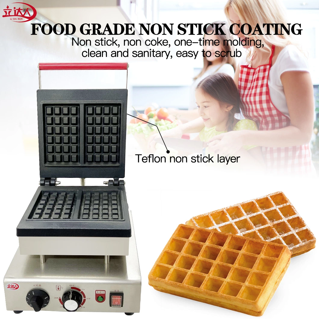 2023 Cheap Price Snack Machine Manual Control Belgian Rotary Waffle Iron Machine Waffle Maker Waffler