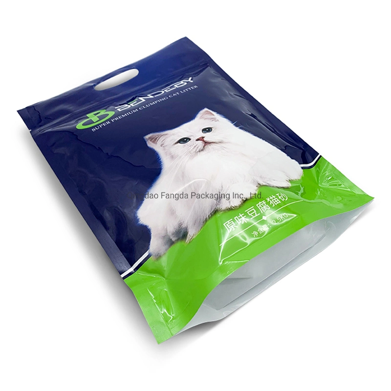 Zipper Top Soft Touch Custom Plastic Cat Litter Bags