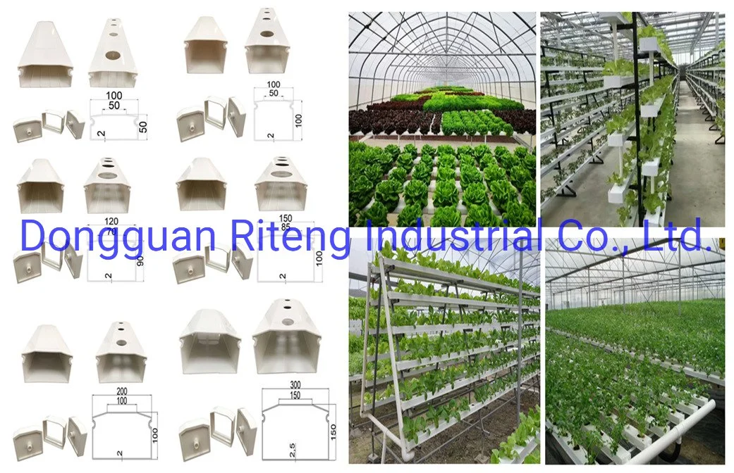 Growth Trough in Nft Hydroponics System PVC Planting Tower for Vertical Farm and Nft Hydroponics System