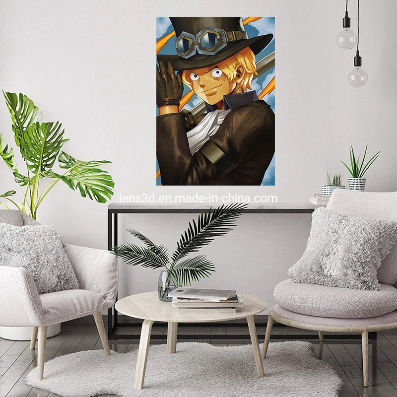 in Stock 3D Flip Effect Anime Pictures with Frame Wall Art 3D Lenticular Pictures