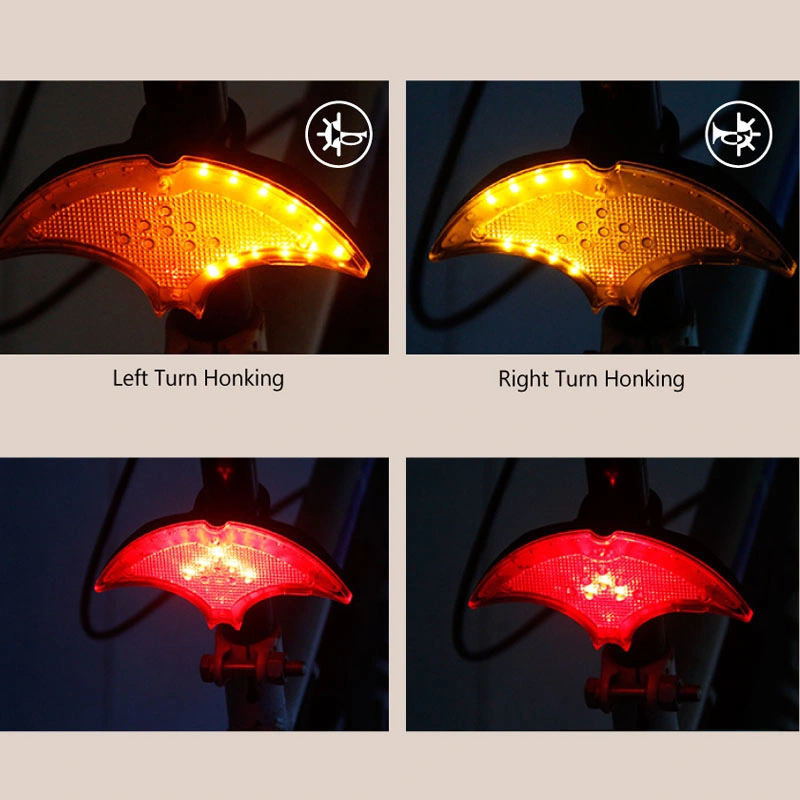 LED USB Rechargeable 500mAh Battery Bicycle Rear Tail Light