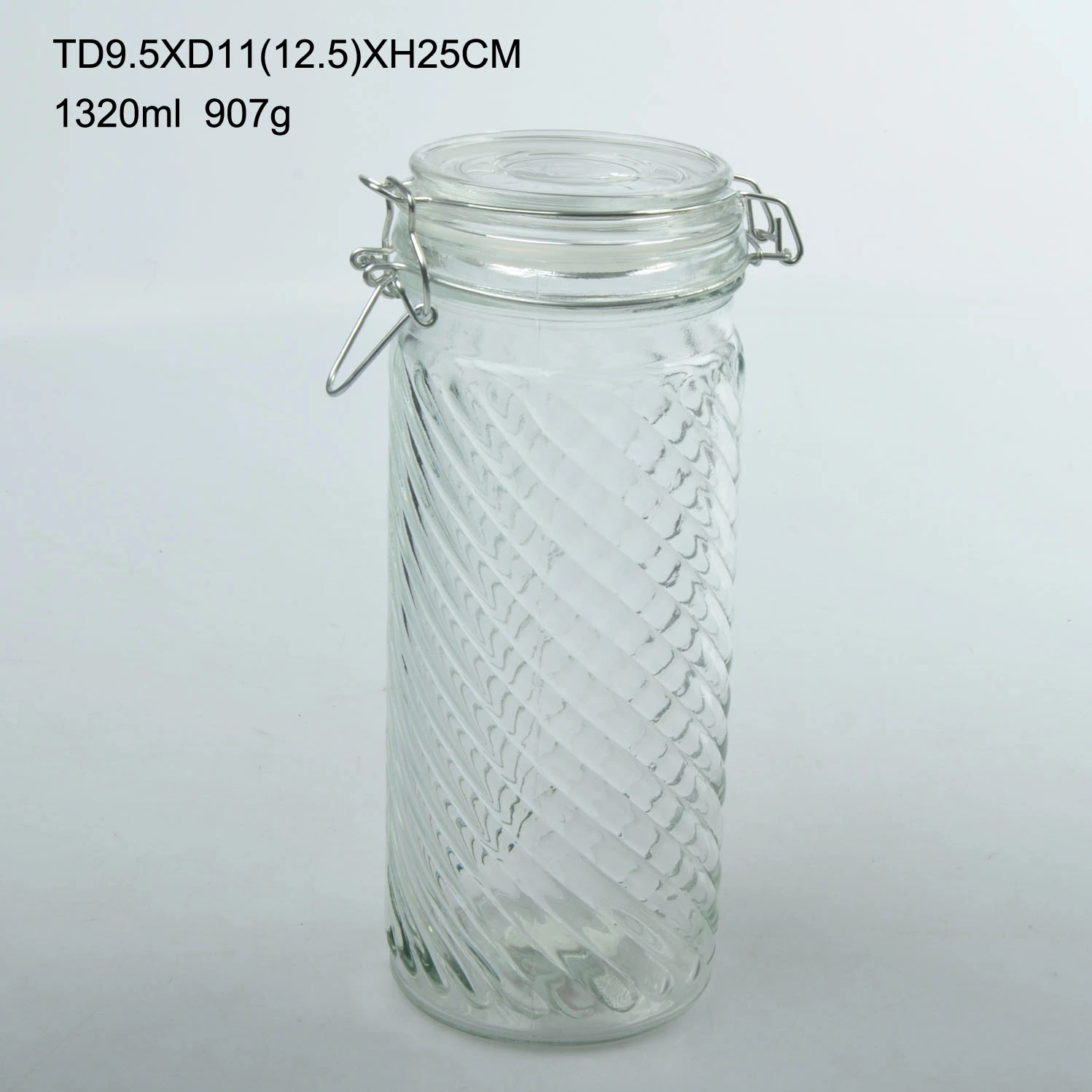 Large Capacity Unique Round Sealed Glass Food Storage Jar