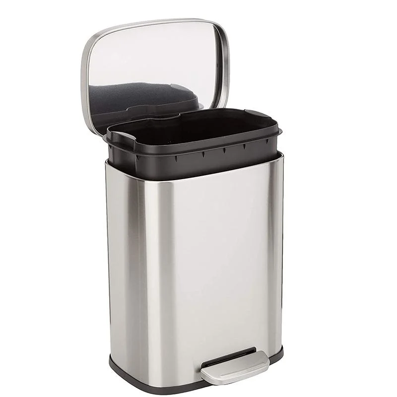 30L 50L de metal de acero inoxidable cocina fuerte basura basura