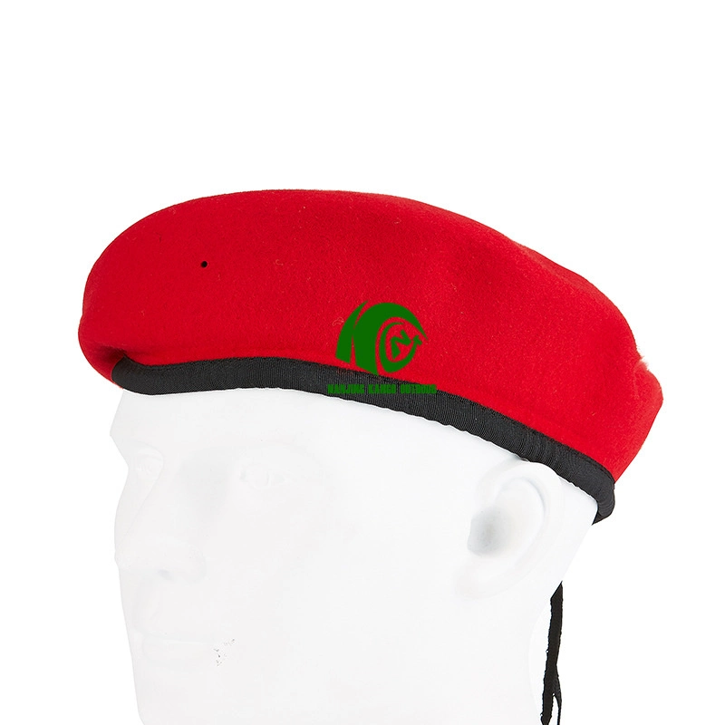 Kango British Military Berets with Leather Sweatband, Adjustable Army Wool Beret for Men and Women