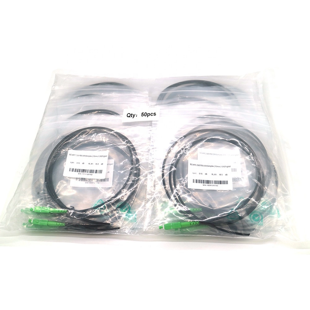 Durable FTTH Bow Type Drop Fiber Optic Patch Cord Sc APC Upc