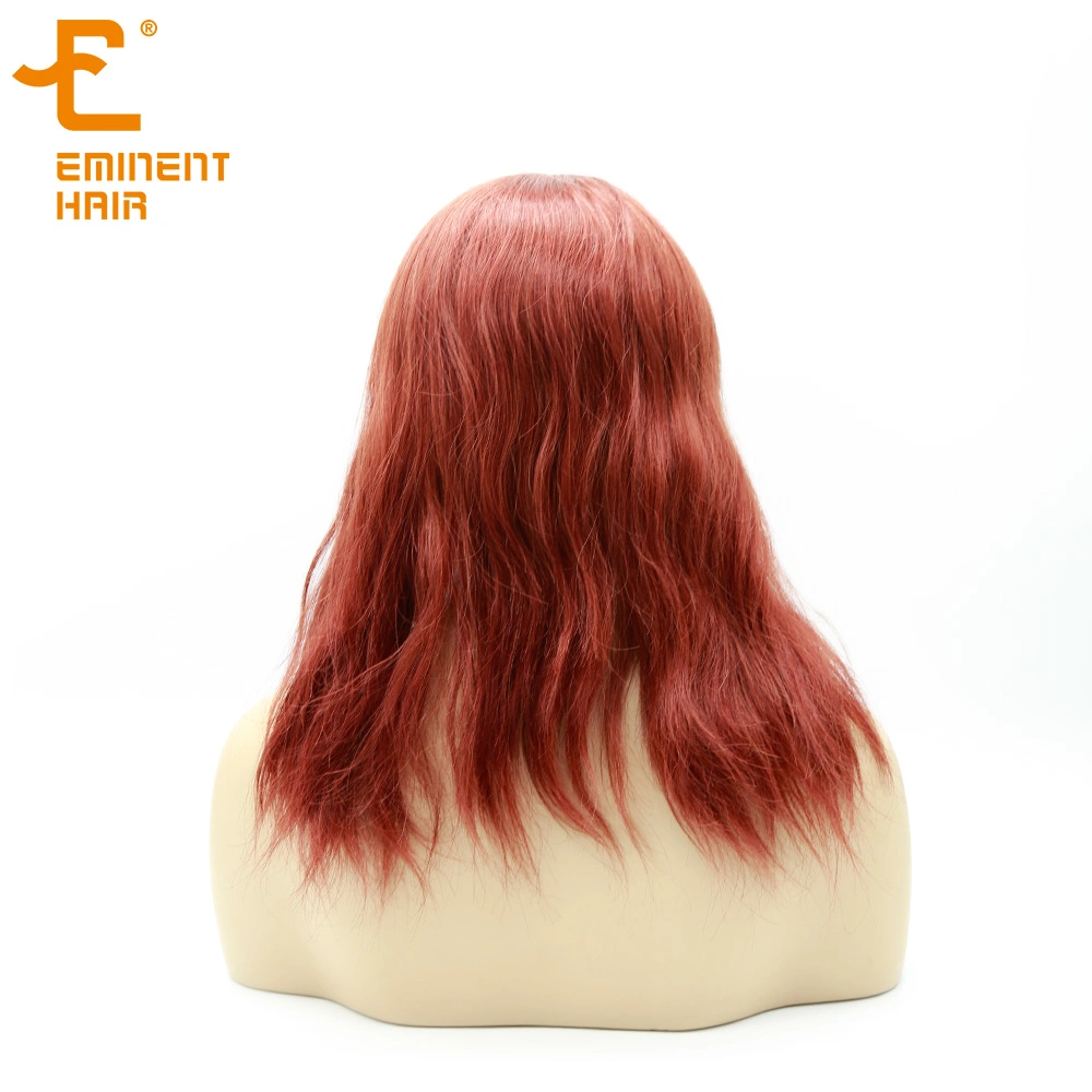 Custom Human Hair Silk Top com Lace toupee para mulher