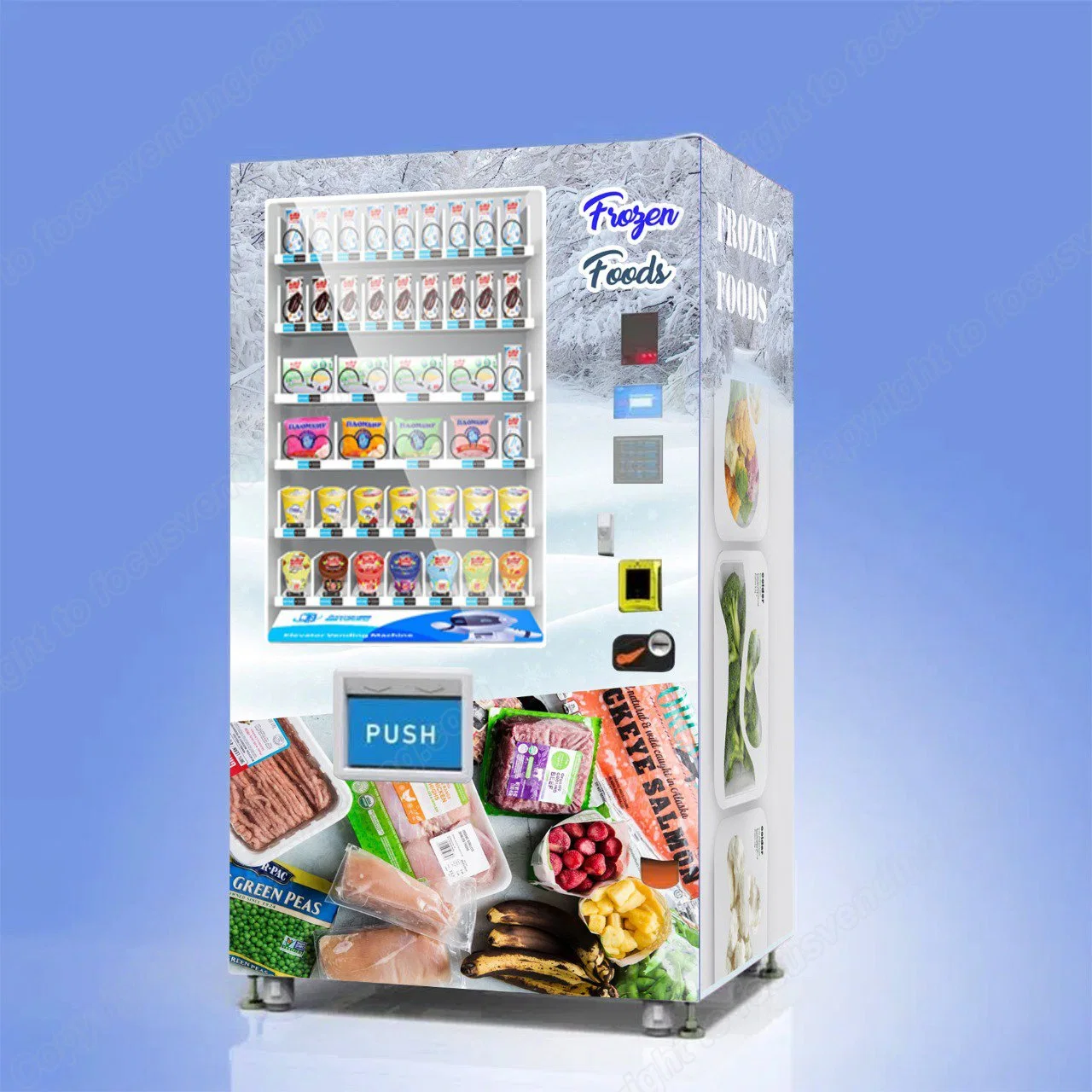 Frozen Food Vending Machines for Fresh Meat Salad Fruit Vegetables