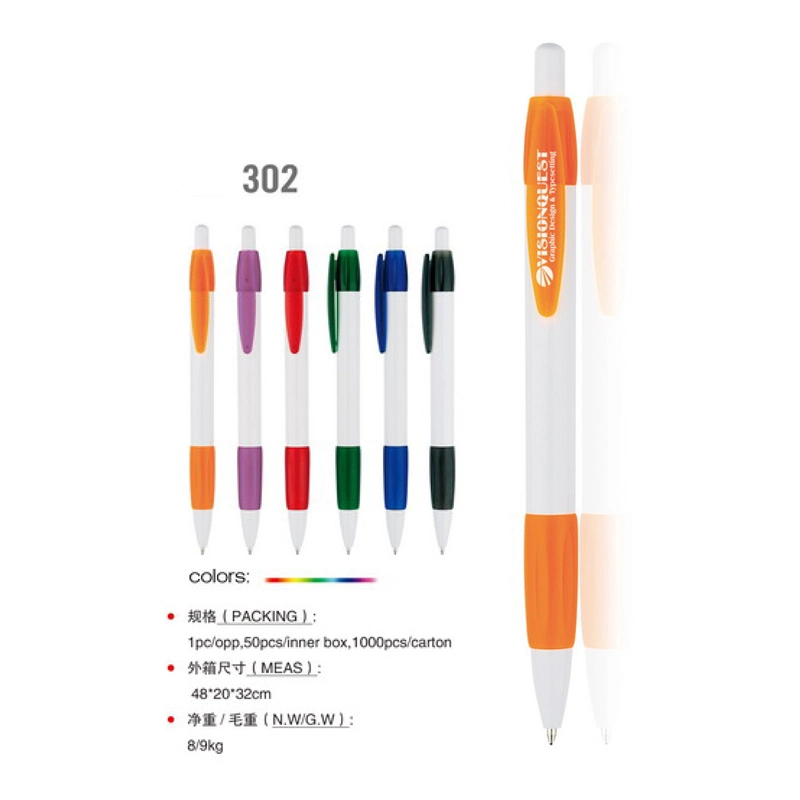 Plastic Ballpen, Office Supply Stationery Pen, Advertising Ballpoint Pen, Ballpen with Custom Logo, Promotional Ball Pen