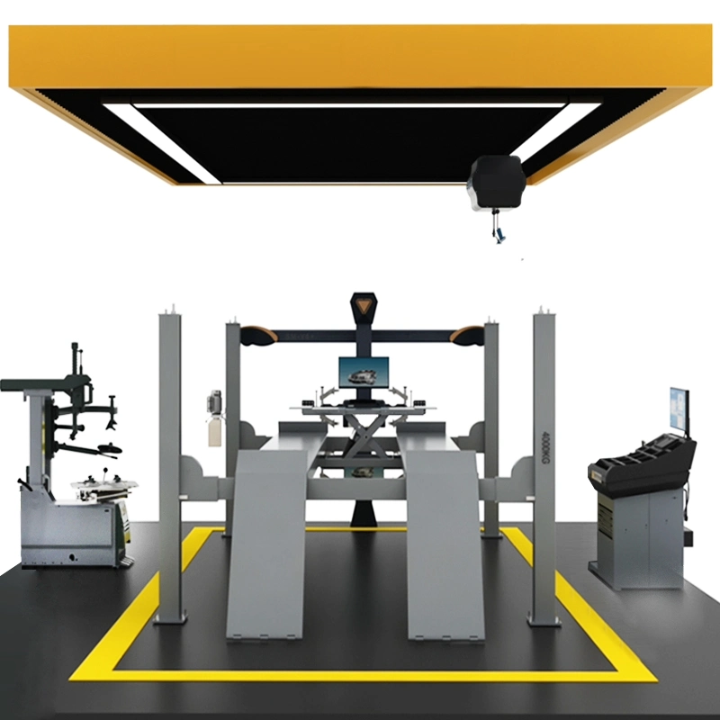 Jintuo Equipamentos de Garagem Máquina de Reparo Automático Máquina de Montagem de Pneus Balanceadora de Rodas Trocador de Pneus Elevador Automotivo Equipamento de Alinhamento de Rodas 3D