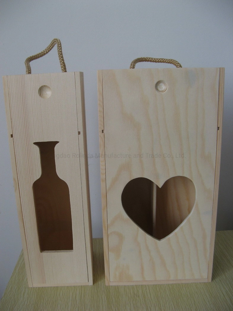 Handmade Promotional High quality/High cost performance Cheap Wooden Wine Box for Sale