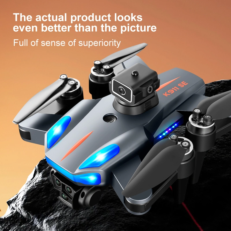 K911 Se Brushless Motor Drone 3-Camera Obstacle Avoidance Foldable GPS Quadcopter with 1 Battery - EU Plug