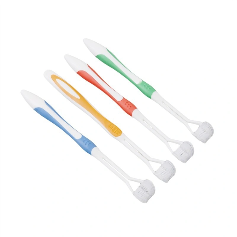 OEM Multicolor Adult Children Cleaning Three Heads Nano Toothbrush