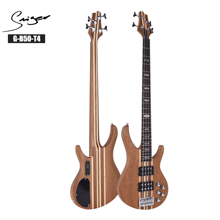 G-B50-T4 4 Strings Solid Sapelele and Maple Wooden Electric Bass