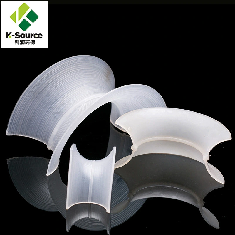 PP/Rpp/PVC/CPVC/PVDF/PTFE aleatorio de plástico de 50mm Intalox de embalaje de los anillos de soporte