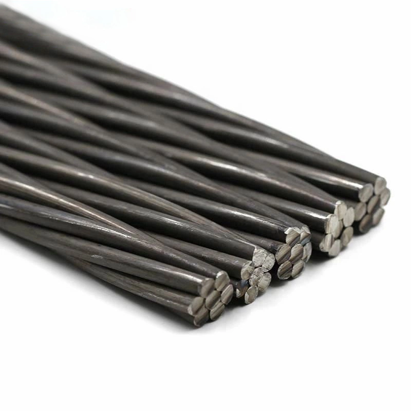 PC Strand Unbonded Steel Wire Rope 1X7 12.7mm Steel Strand High Carbon Spring Wire Post Tensioning ASTM A416 Steel Strand 12.7mm PC Strand 1*7 Steel Wires