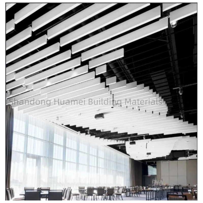 Nrc 0.9 Acoustic Ceiling Panels Mineral Fiberglass Ceiling Tiles for Gymnasium