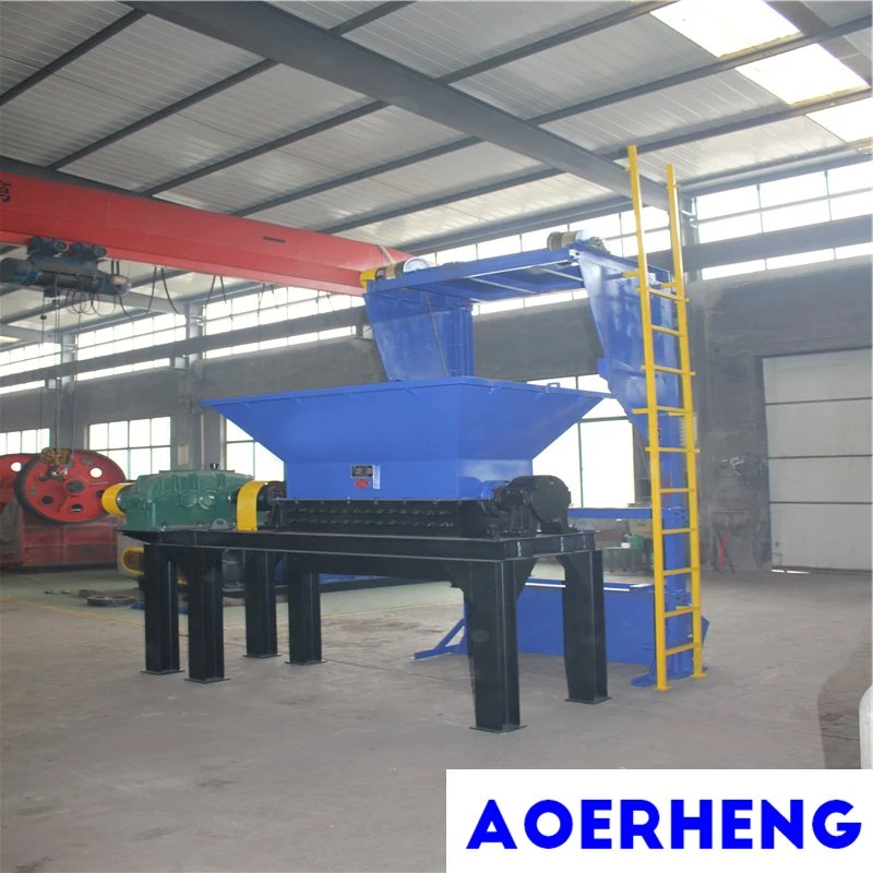 Aolly Steel Cutter Tire Waste and Rubber Hose Crusher with Hopper