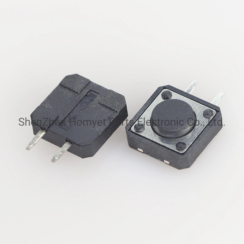 Hot Sales electronic Component China 12*12mm Right Angle 2pin DIP Side Push Button Tact Switch for Medical Equipment