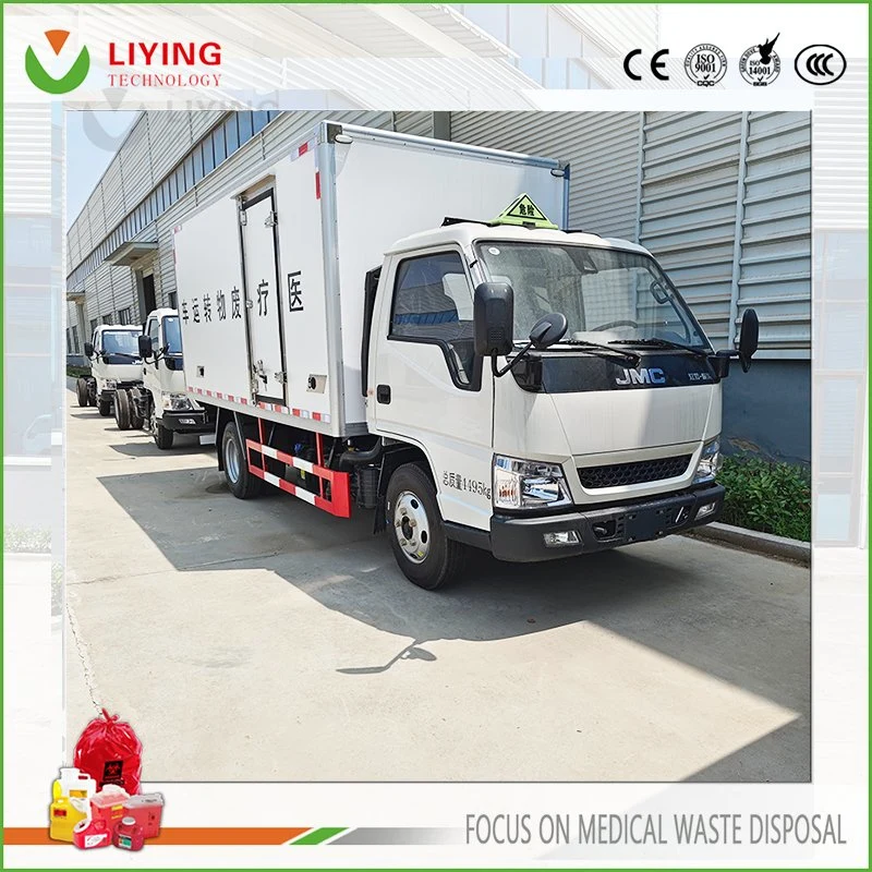 5ton Hospital Clinical Medical Waste Transfer Truck Garbage Collection Refrigator Van Truck Refrigerator Box Vans