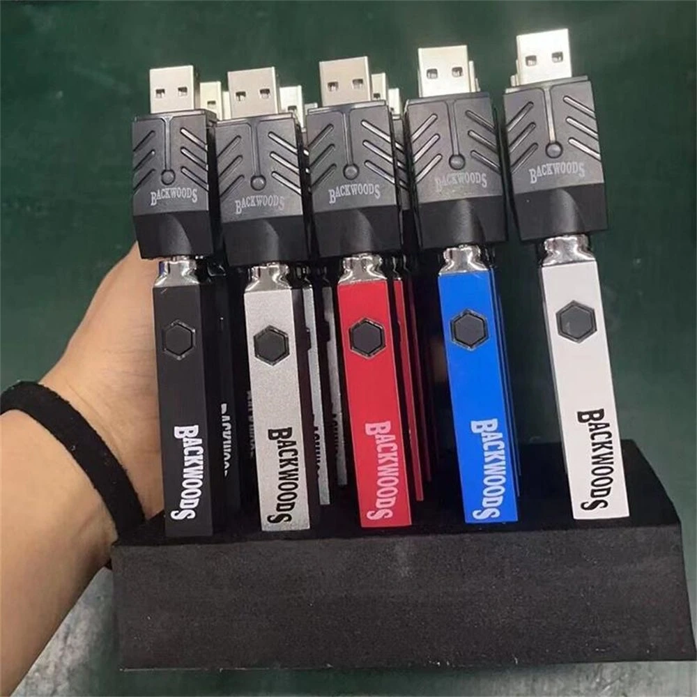 Galletas de mejor venta Cookie Twist 900mAh 510 Cuadrado roscado Slim Cera DAB Pen Cart cartucho recargable VV Preheat fumar batería Con bolsa