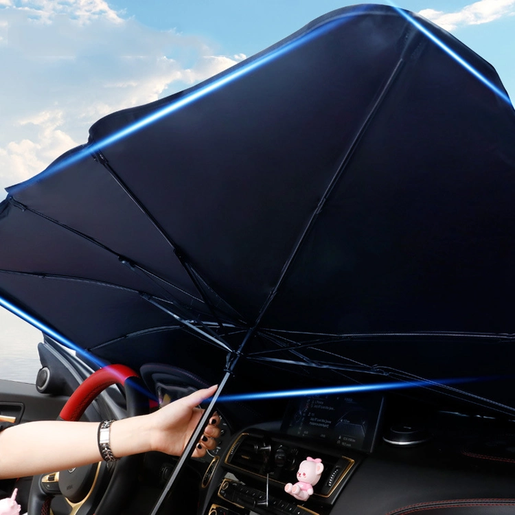 Heißer Verkauf Sommer Auto Front Windschutz Sonnenschutz UV-Strahlen Hitzevisier Schutz Faltender Reflektor Regenschirm