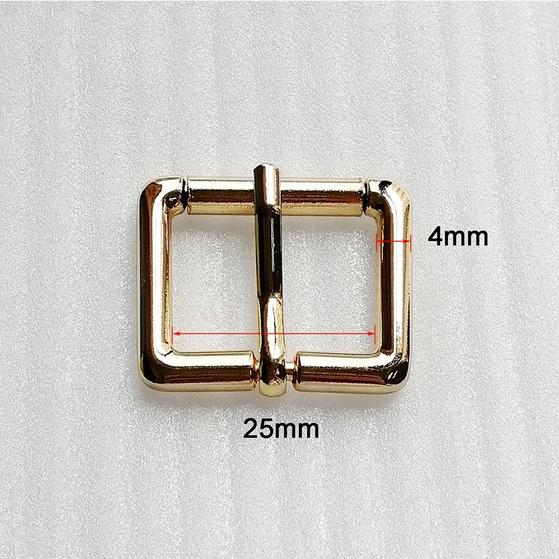 Metal Gold Rectangle Roller Pin Buckles for Garment Accessories