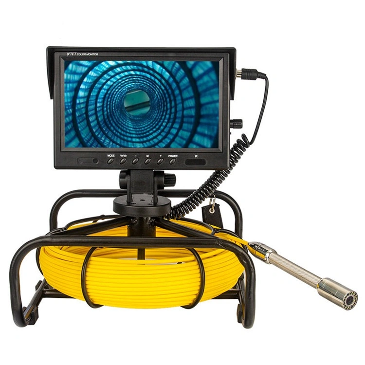 9 Inch Sewer Camera Color LCD Screen Digital Underwater Pipe Inspection Camera 1080P FHD, IPS Monitor DVR Recorder