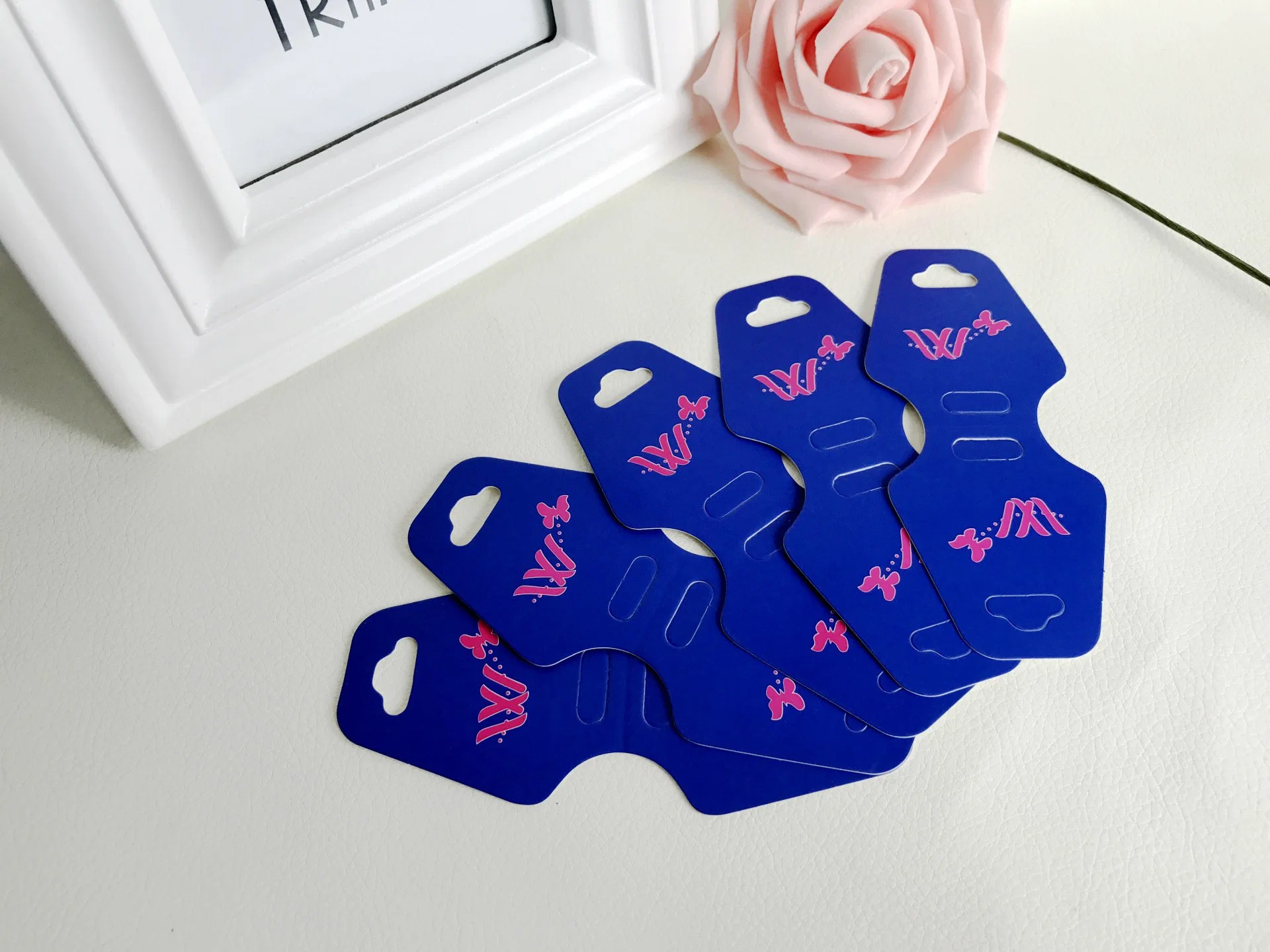 Custom Brand Coated Paper Packaging Pack Tag Display Header Folding Hanging Card for Sock