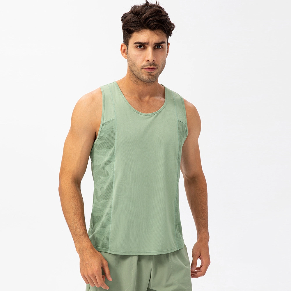 Spring and Summer Men's Sports Vest Loose T-Shirt Breathable Quick-Drying Fitness Clothes